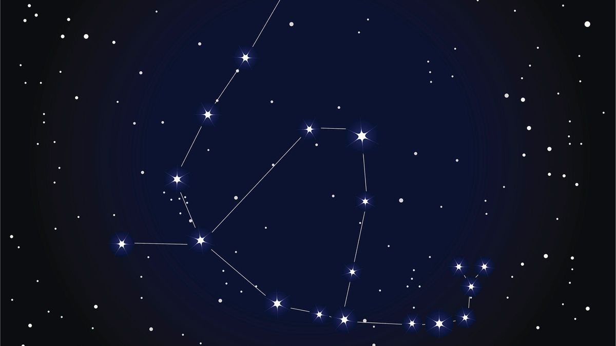 Ophiuchus constellation in the night sky